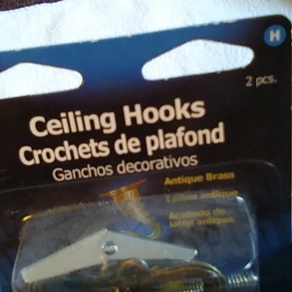 Antique Brass Ceiling Hooks - Picture 9 of 9